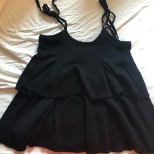 Jcrew Black ribbed sweater tank top